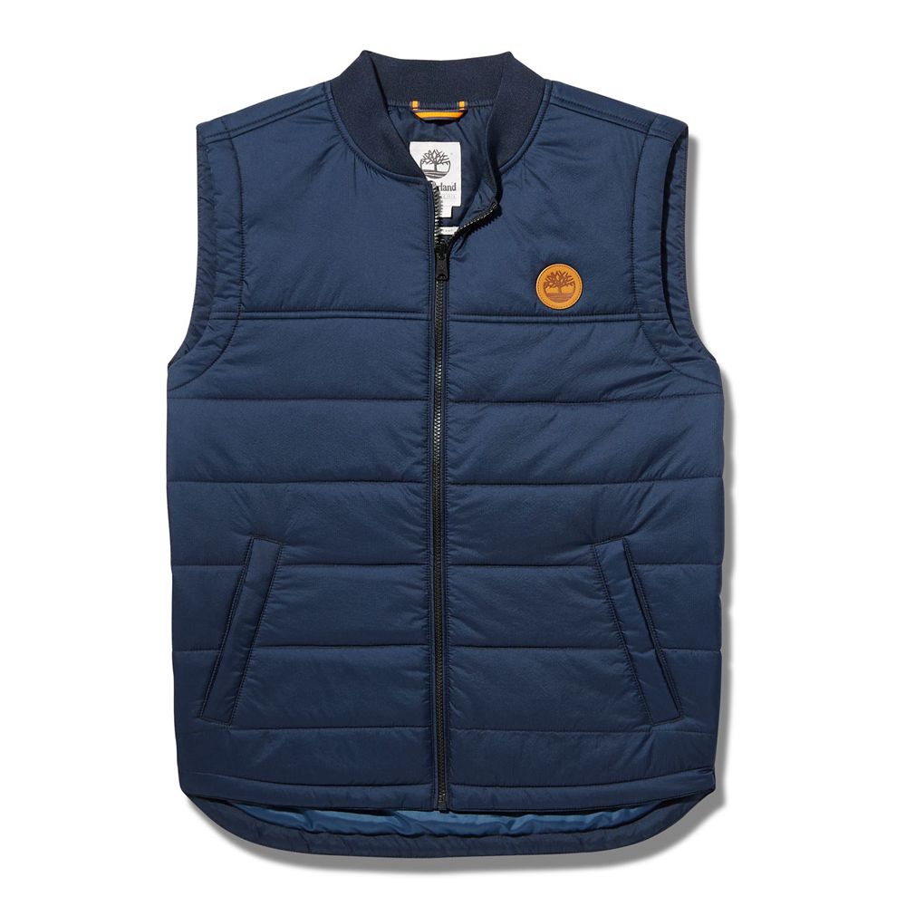 Timberland Mens Vests Foss Mountain Lightweight - Navy - India OR7908563